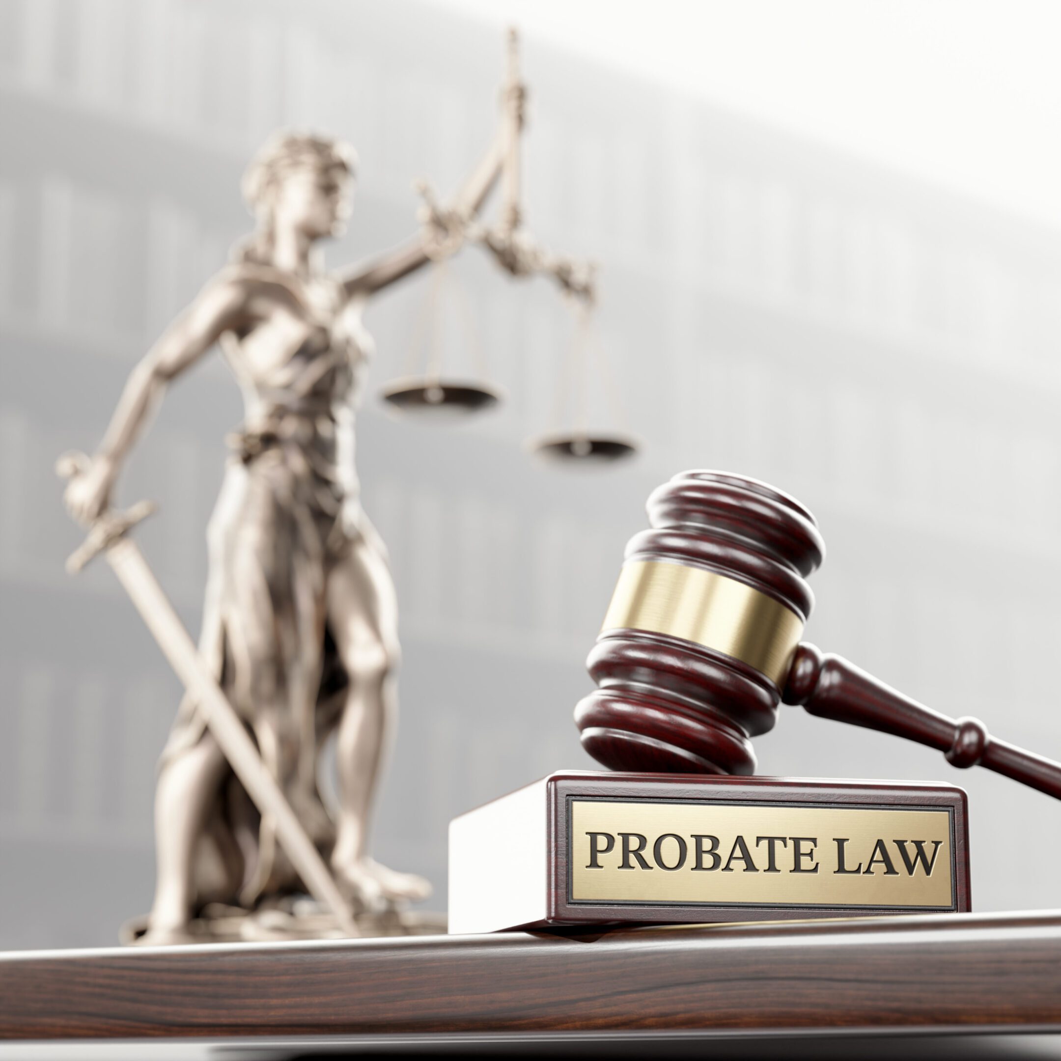 Gavel and probate law book