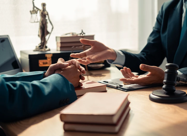 Business negotiation in office setting
